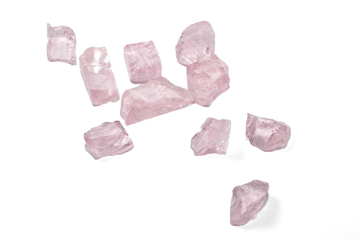 Enhance A Fire 0.75" 5 Lb. Pink Ice Recycled Crushed Fire Glass for Gas Fireplace, Electric Fireplace and Outdoor Gas Firepit