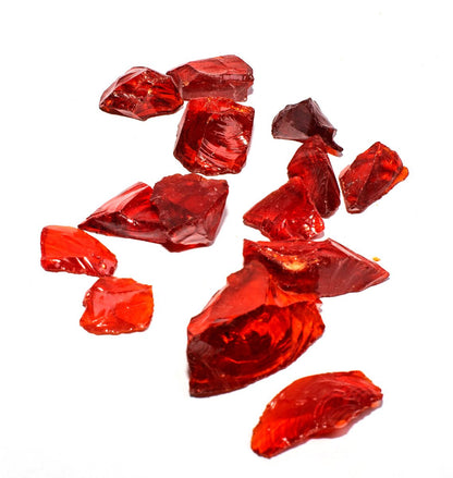 Enhance A Fire 0.75" 5 Lb. Rowdy Red Recycled Crushed Fire Glass for Gas Fireplace, Electric Fireplace and Outdoor Gas Firepit