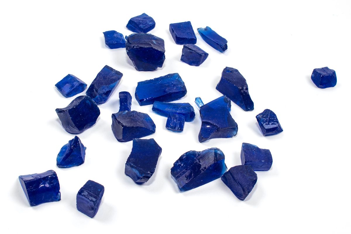 Enhance A Fire 0.75" 5 Lb. Sapphire Recycled Crushed Fire Glass for Gas Fireplace, Electric Fireplace and Outdoor Gas Firepit