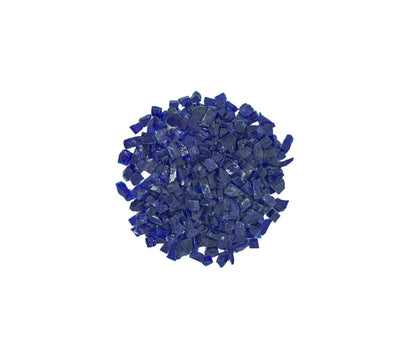 Enhance A Fire 0.75" 5 Lb. Sapphire Recycled Crushed Fire Glass for Gas Fireplace, Electric Fireplace and Outdoor Gas Firepit