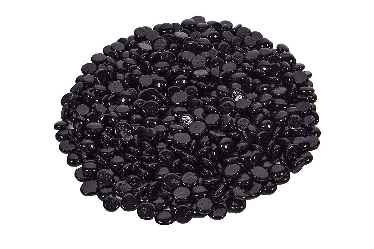 Enhance A Fire 0.75" 5 Lb. Spinel Black Fire Beads Molded Glass for Gas Fireplace, Electric Fireplace and Outdoor Gas Firepit