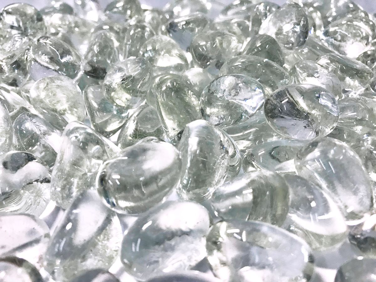 Enhance A Fire 1" 5 Lb. Crystal Jelly Bean Molded Glass for Gas Fireplace, Electric Fireplace and Outdoor Gas Firepit