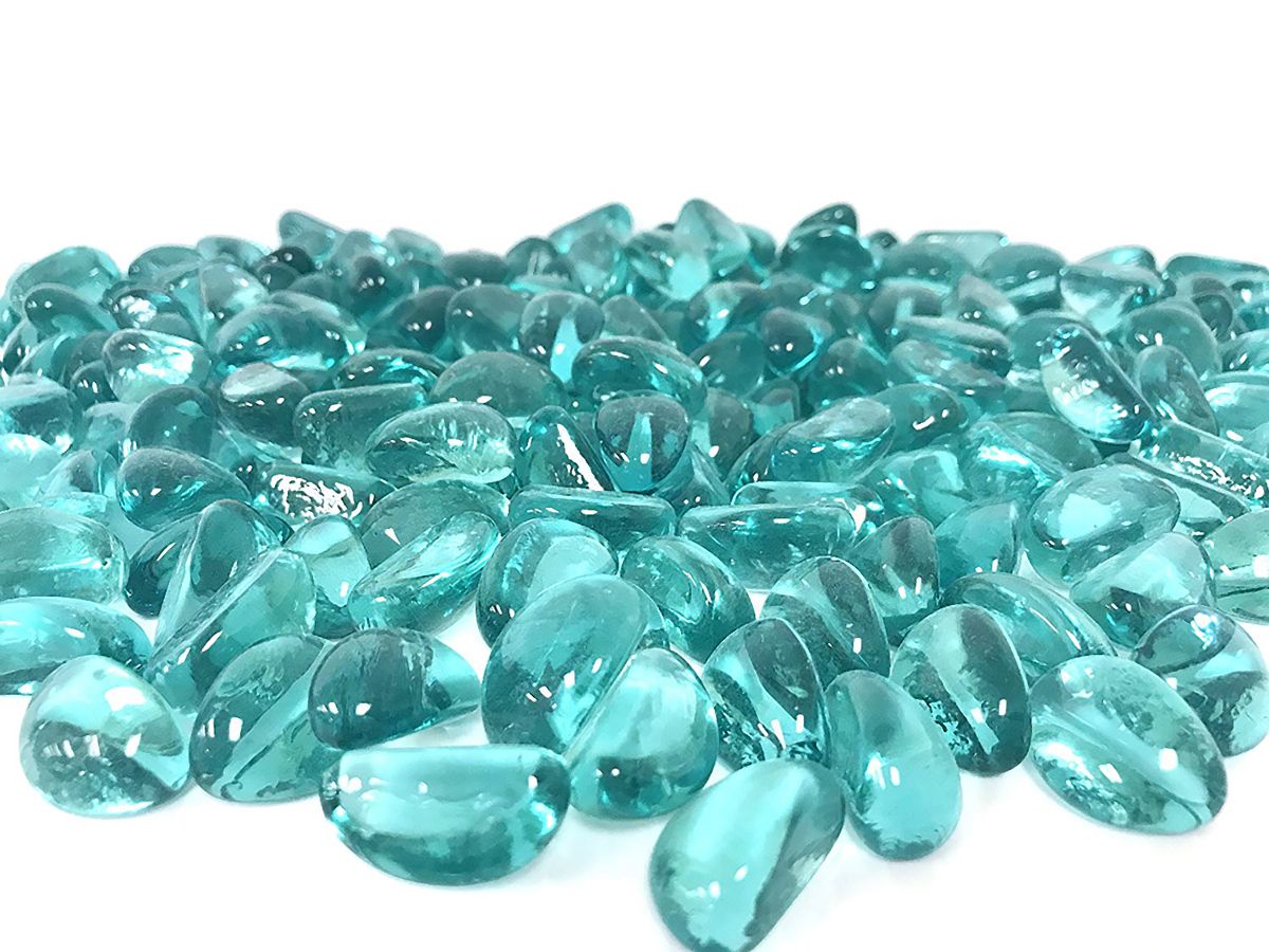 Enhance A Fire 1" 5 Lb. Madagascar Jelly Bean Molded Glass for Gas Fireplace, Electric Fireplace and Outdoor Gas Firepit