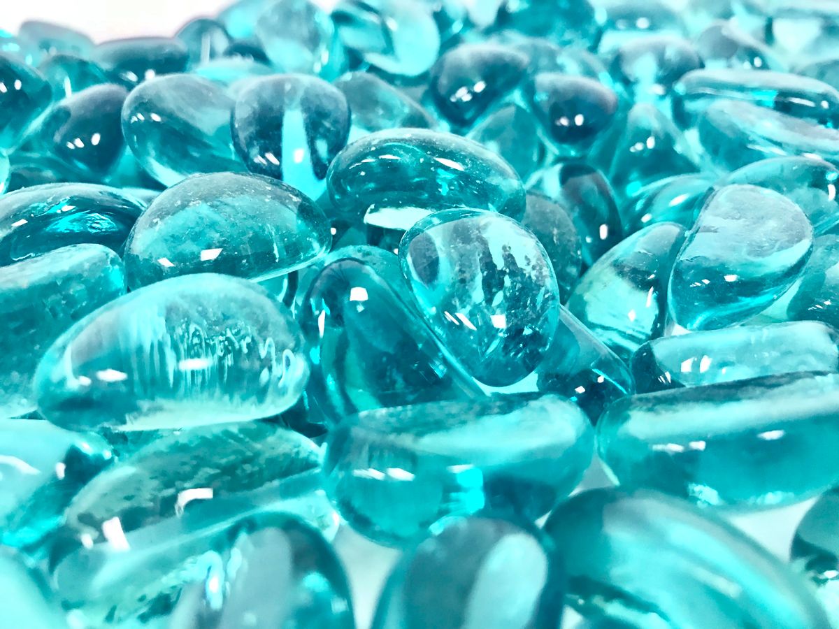 Enhance A Fire 1" 5 Lb. Madagascar Jelly Bean Molded Glass for Gas Fireplace, Electric Fireplace and Outdoor Gas Firepit