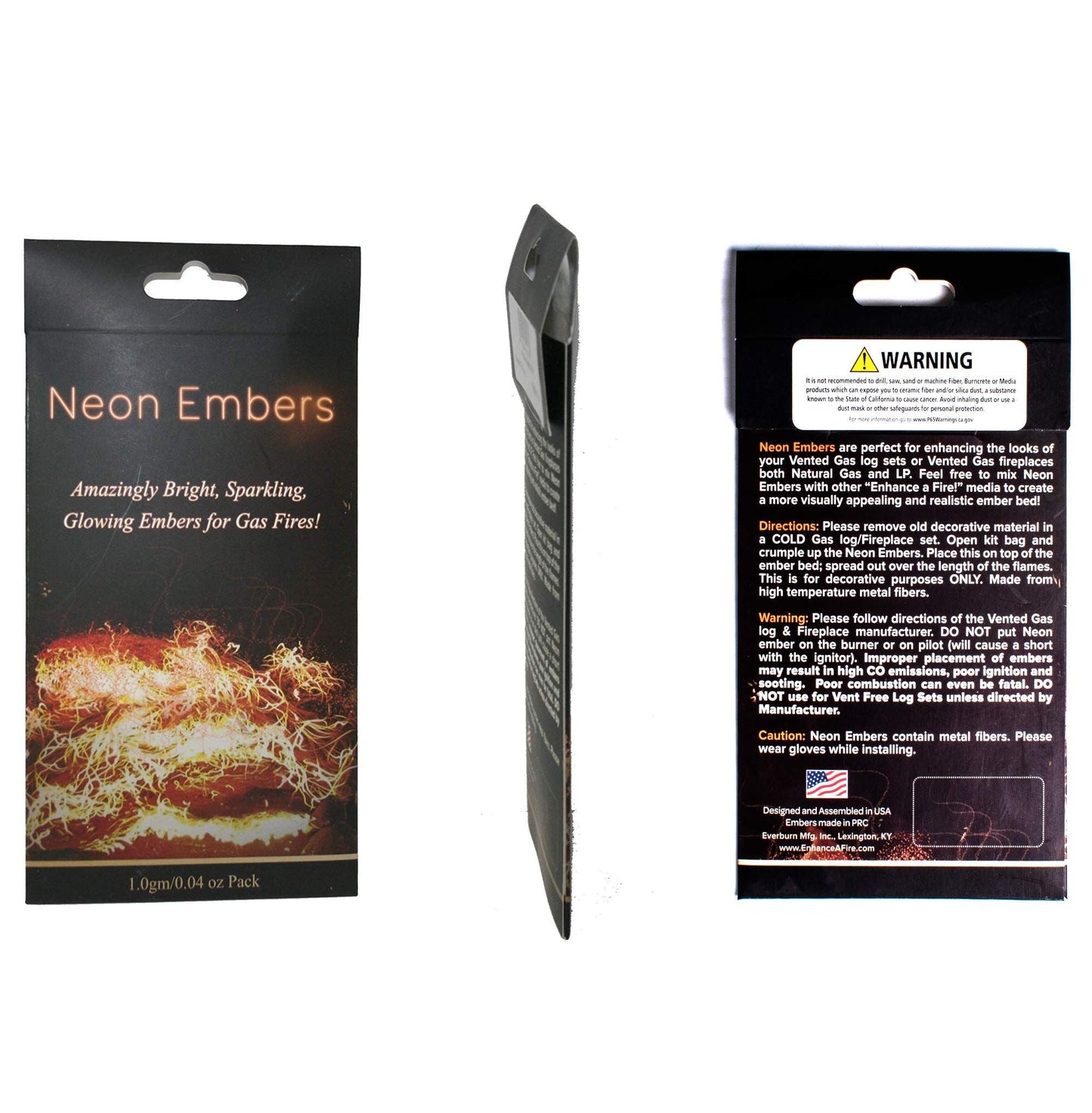 Enhance A Fire 1 Gram Neon Embers for Indoor Gas Logs and DV Gas Fireplace