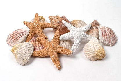 Enhance A Fire 1.2 Lb. Shells and Starfish Ceramic Fiber Mixed Media Set for Gas Fireplace, Log Set and Firepit