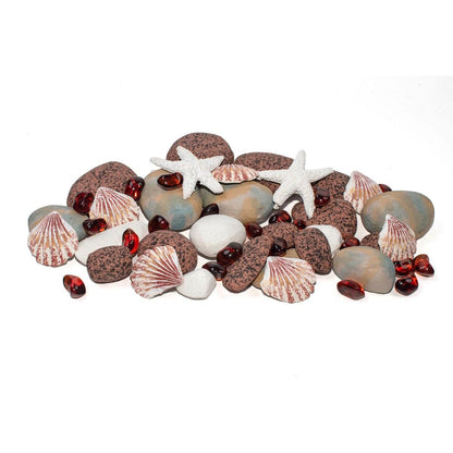 Enhance A Fire 1.78 Lb. Neptune Luxury Decorative Mixed Media Set for Gas Fireplace, Log Set and Firepit