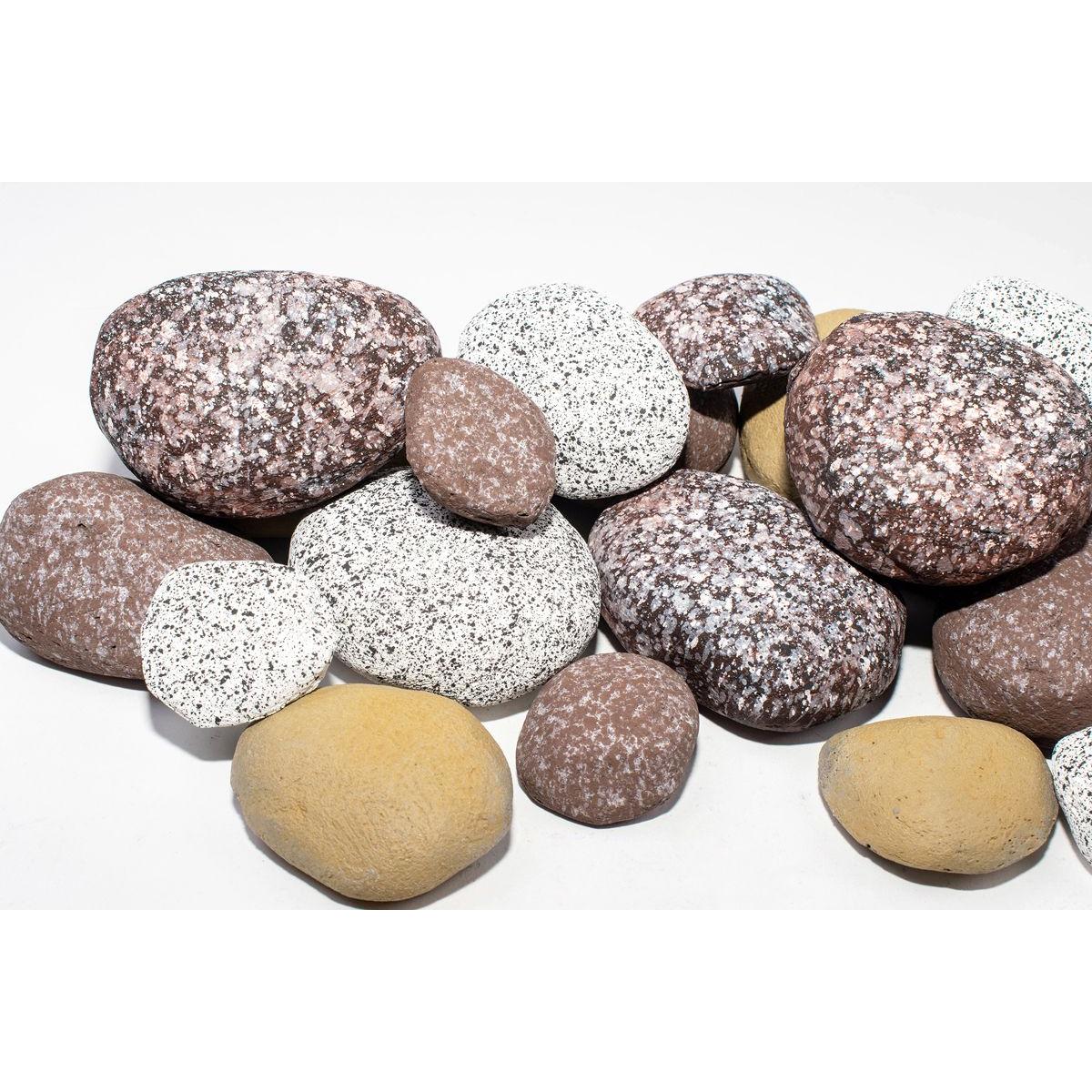 Enhance A Fire 25-Piece 1 Lb. Bangor Luxury Decorative Stone Set for Indoor Linear DV Gas Fireplace, Electric Fireplace and Outdoor Firepit