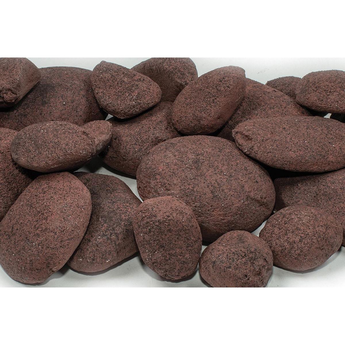 Enhance A Fire 25-Piece 1 Lb. Blood Moon Premium Decorative Stone Set for Indoor Linear DV Gas Fireplace, Electric Fireplace and Outdoor Firepit
