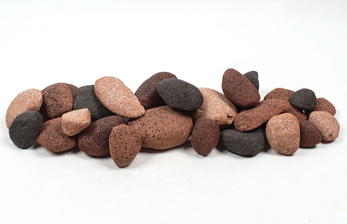 Enhance A Fire 25-Piece 1 Lb. Red Rock Canyon Luxury Decorative Stone Set for Indoor Linear DV Gas Fireplace, Electric Fireplace and Outdoor Firepit