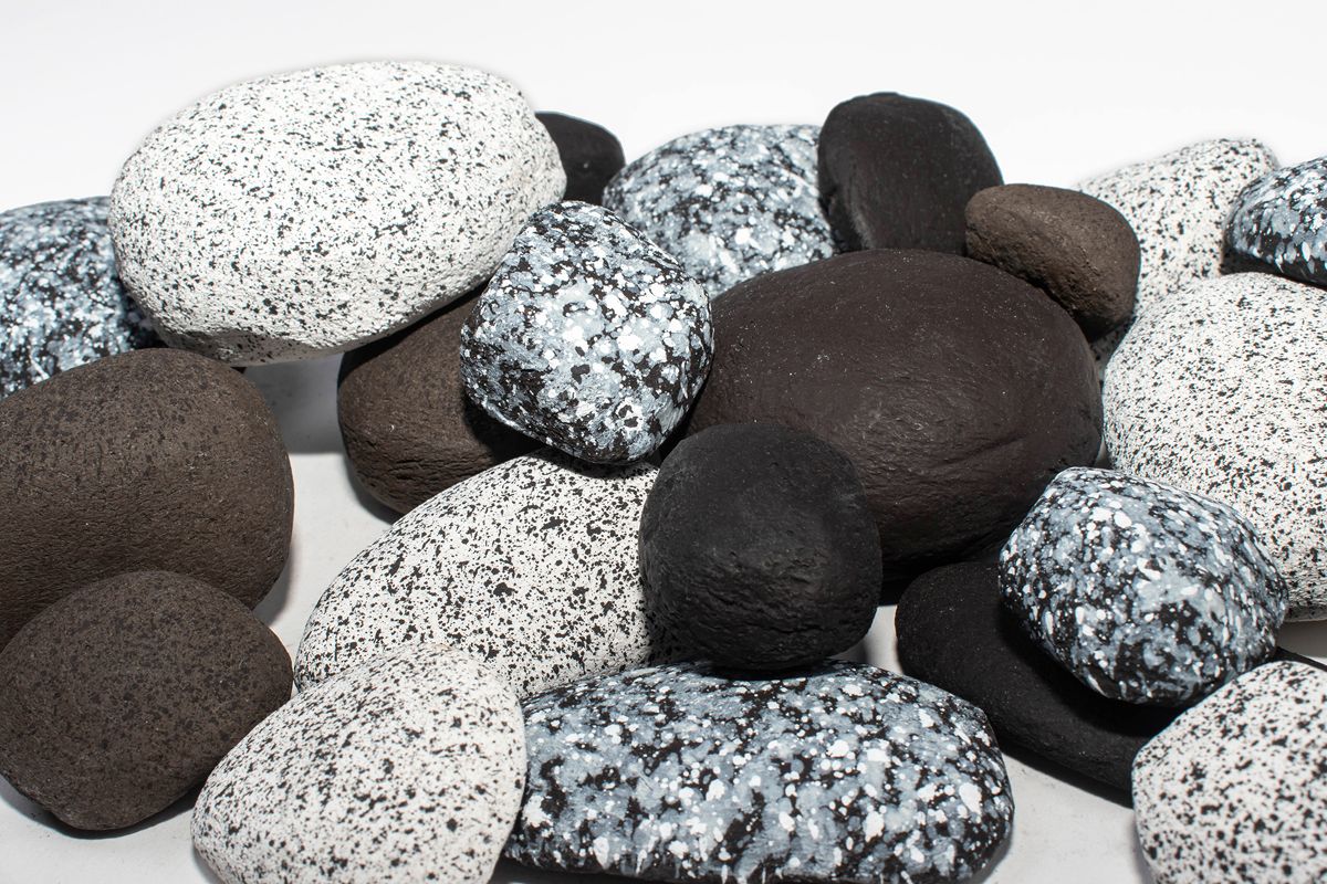 Enhance A Fire 25-Piece 1 Lb. Vermont Quarry Luxury Decorative Stone Set for Indoor Linear DV Gas Fireplace, Electric Fireplace and Outdoor Firepit