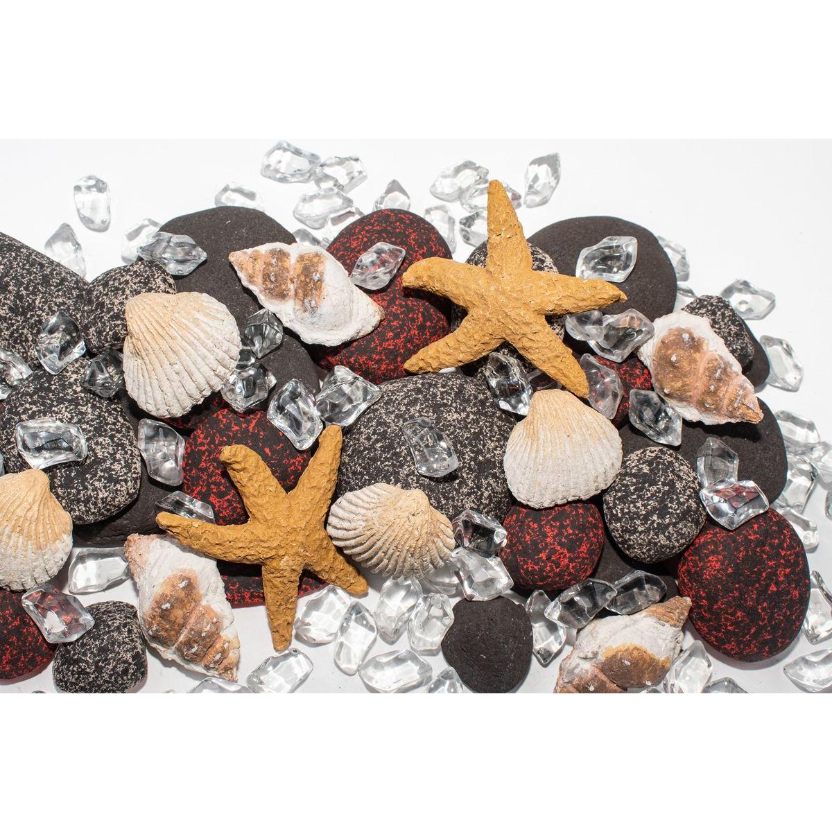 Enhance A Fire 2.13 Lb. Hidden Treasure Luxury Decorative Mixed Media Set for Gas Fireplace, Log Set and Firepit