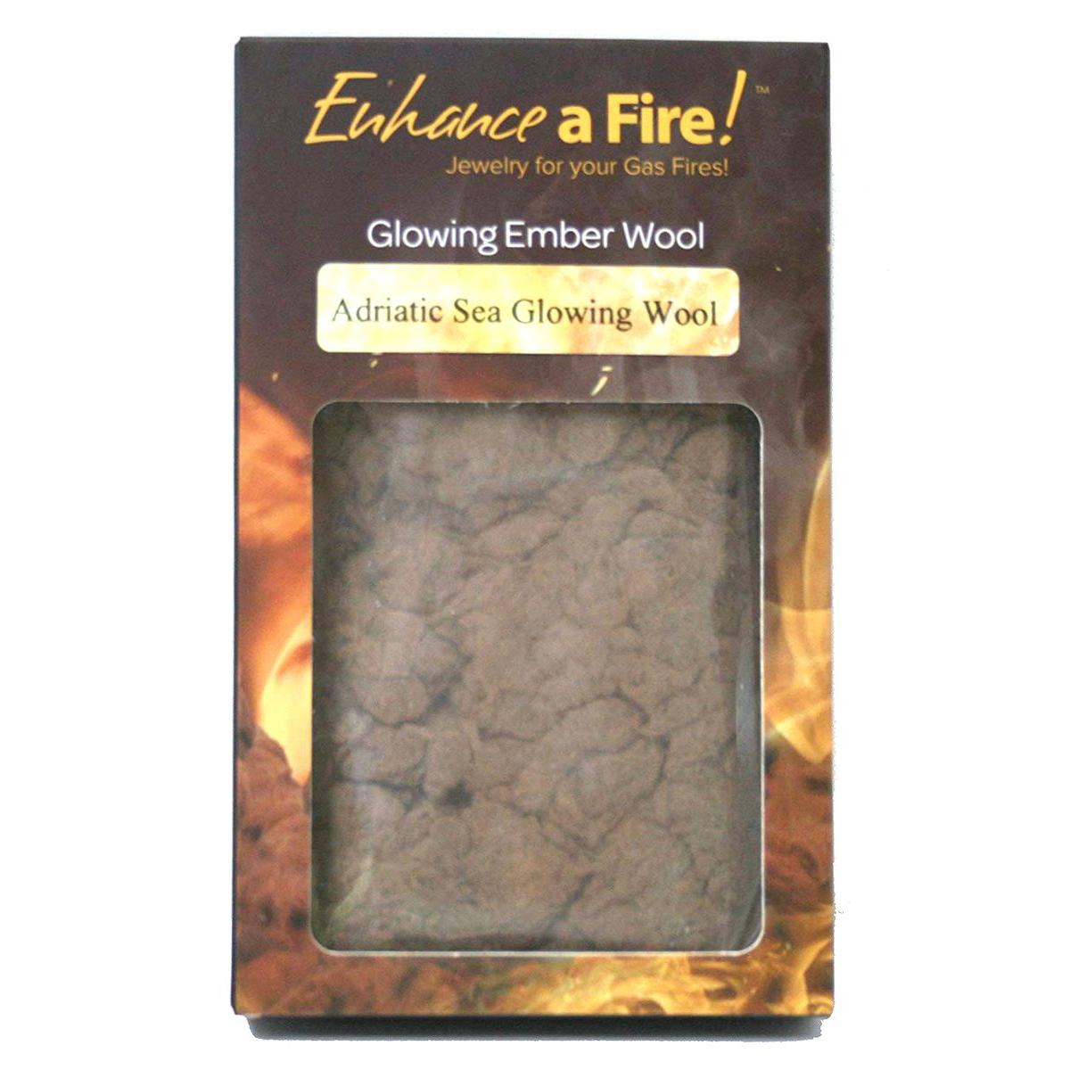 Enhance A Fire 2.4 Oz. Adriatic Sea Glowing Wool for Indoor Vented Gas Logs and Fireplace