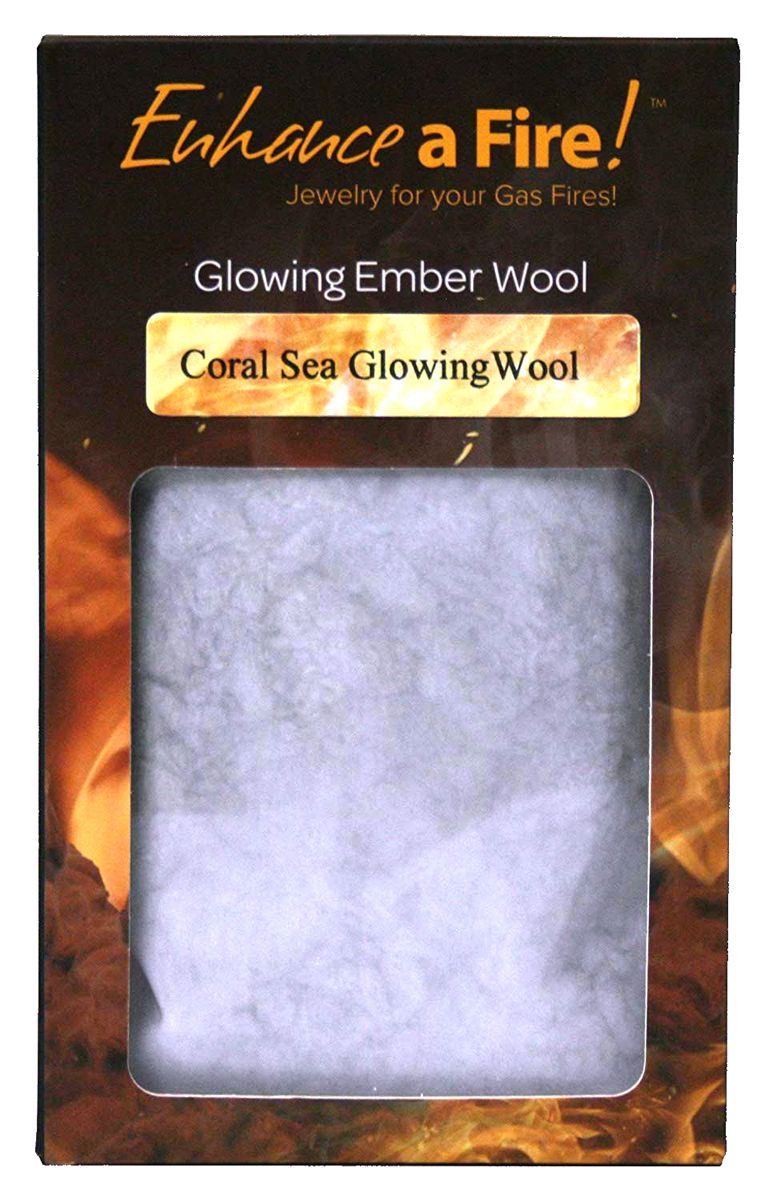 Enhance A Fire 2.4 Oz. Coral Sea Glowing Wool for Indoor Vented Gas Logs and Fireplace