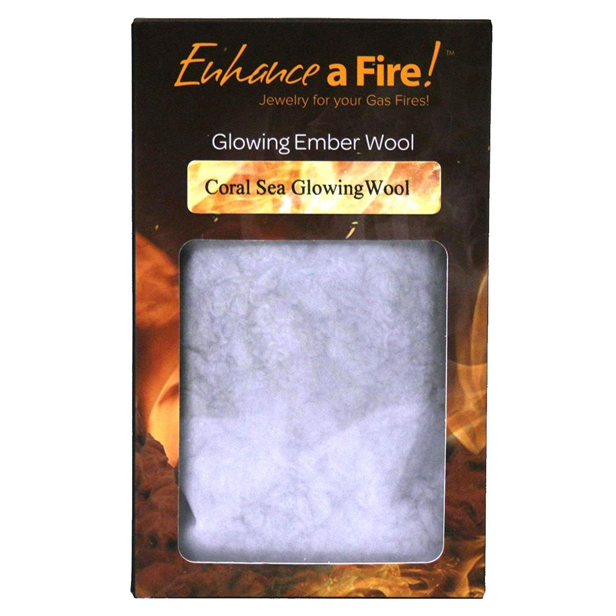 Enhance A Fire 2.4 Oz. Coral Sea Glowing Wool for Indoor Vented Gas Logs and Fireplace