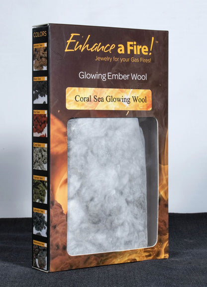 Enhance A Fire 2.4 Oz. Coral Sea Glowing Wool for Indoor Vented Gas Logs and Fireplace