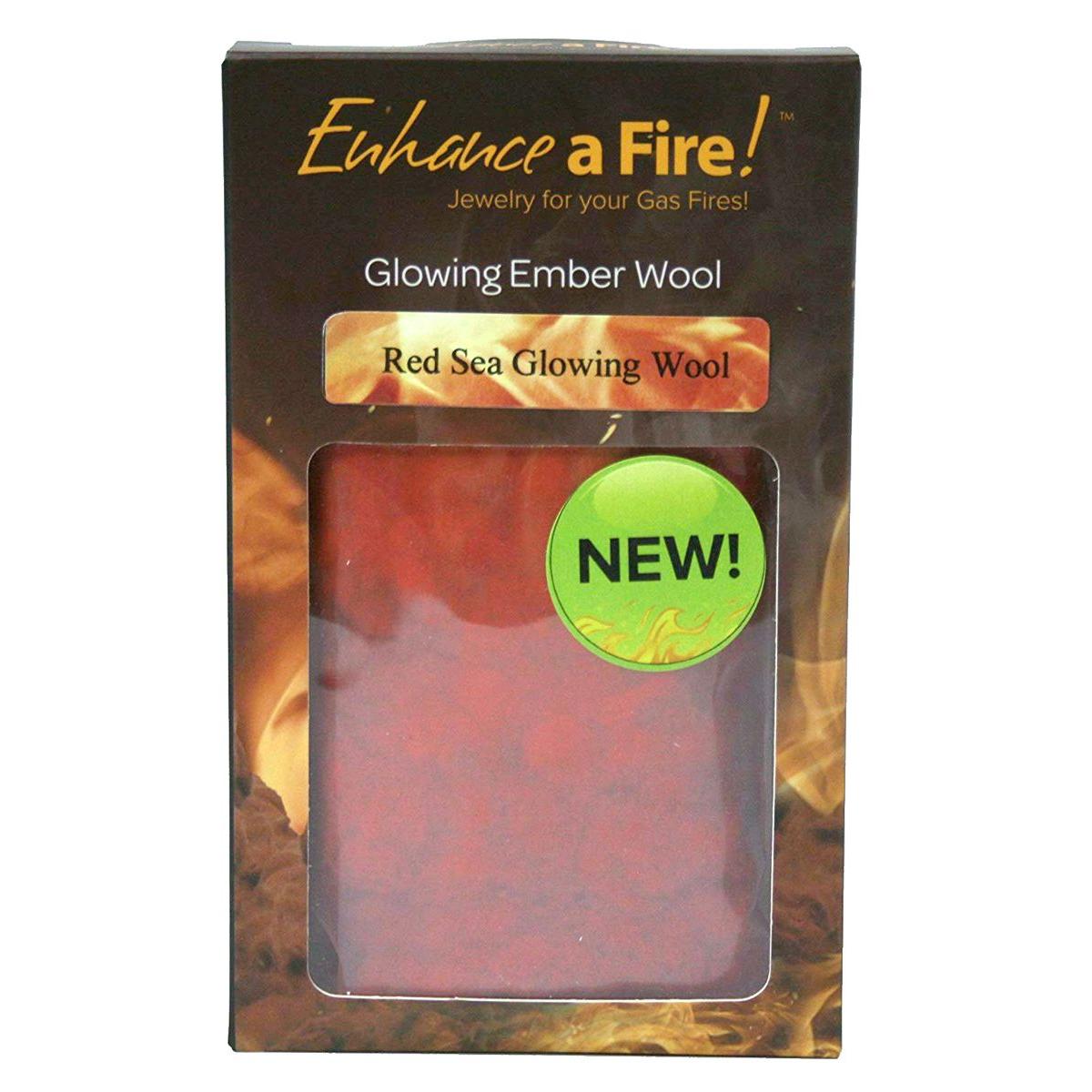 Enhance A Fire 2.4 Oz. Red Sea Glowing Wool for Indoor Vented Gas Logs and Fireplace