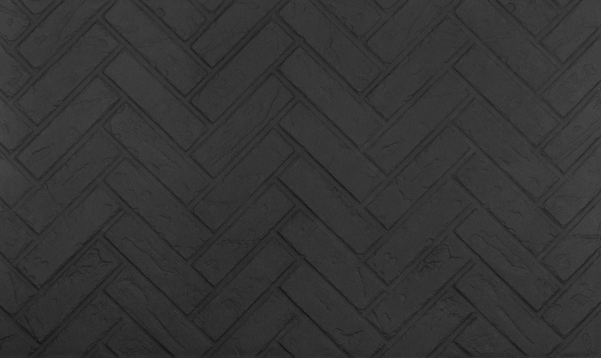 Enhance A Fire 36" x 22" 2-Piece Black Clinker Herringbone Horizontal Premium Fiber Brick Panels for Gas Fireplaces and Gas Log Conversions