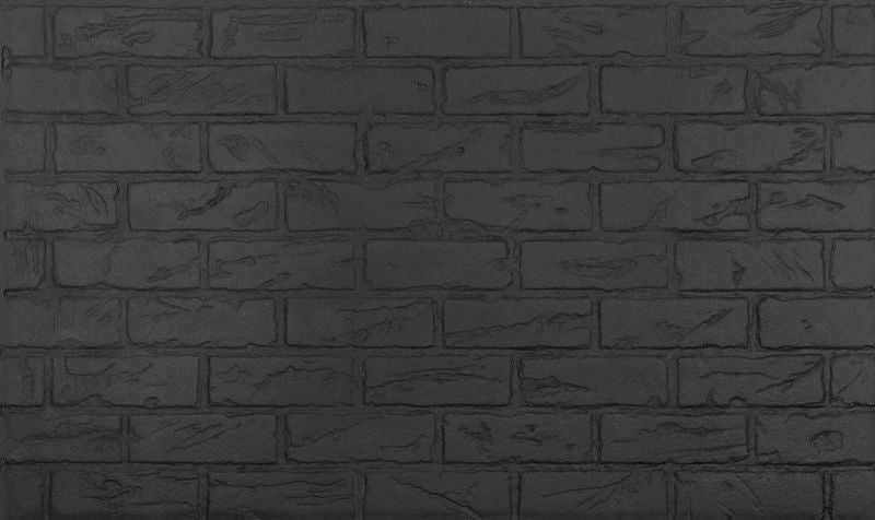 Enhance A Fire 36" x 22" 2-Piece Black Clinker Horizontal Premium Fiber Brick Panels for Gas Fireplaces and Gas Log Conversions