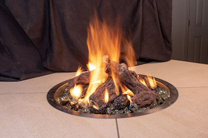 Enhance A Fire Designer Series 9" 10-Piece Brandy Wine Bark Burncrete Log Set for Gas Fire Pit