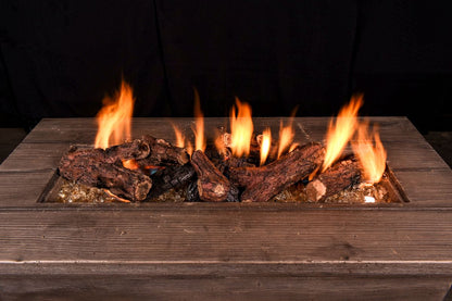 Enhance A Fire Designer Series 9" 10-Piece Brandy Wine Bark Burncrete Log Set for Gas Fire Pit
