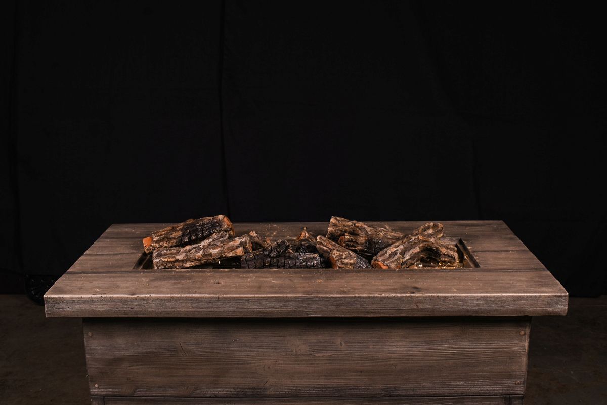 Enhance A Fire Designer Series 9" 10-Piece English Elm Bark Burncrete Log Set for Gas Fire Pit