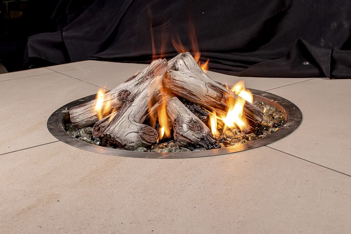 Enhance A Fire Designer Series 9" 10-Piece Key Largo Driftwood Burncrete Log Set for Gas Fire Pit