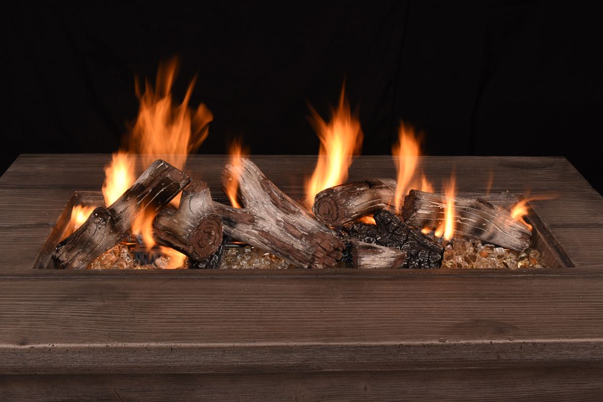 Enhance A Fire Designer Series 9" 10-Piece Key Largo Driftwood Burncrete Log Set for Gas Fire Pit