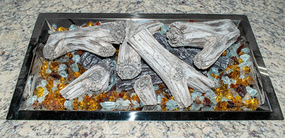 Enhance A Fire Designer Series 9" 10-Piece Riverbed Driftwood Burncrete Log Set for Gas Fire Pit