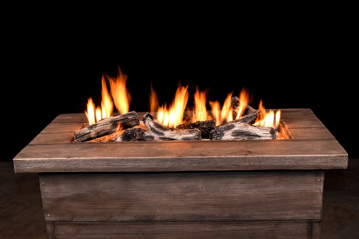 Enhance A Fire Designer Series 9" 10-Piece Thunder Bay Driftwood Burncrete Log Set for Gas Fire Pit
