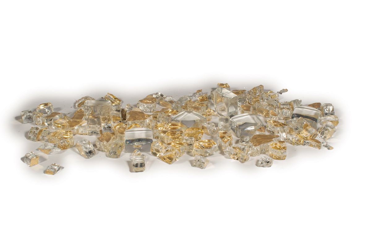 Enhance A Fire Handful Of Magic 1 Lb. Iced Champagne Mixed Media Accent Kit for Gas Fireplace