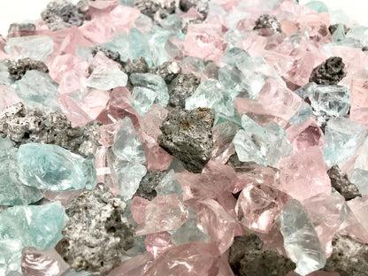 Enhance A Fire Kaleidoscope 5 Lb. Cotton Candy Luxury Mixed Fire Glass for Gas Fireplace, Electric Fireplace and Outdoor Gas Firepit