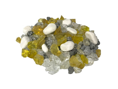 Enhance A Fire Kaleidoscope 5 Lb. Lantern Light Luxury Mixed Fire Glass for Gas Fireplace, Electric Fireplace and Outdoor Gas Firepit