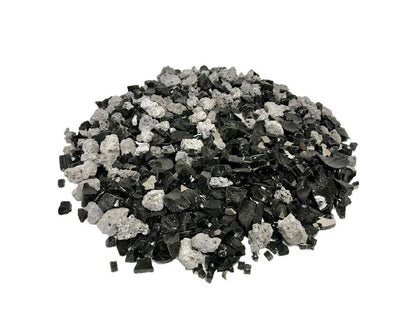 Enhance A Fire Kaleidoscope 5 Lb. Raven Black Luxury Mixed Fire Glass for Gas Fireplace, Electric Fireplace and Outdoor Gas Firepit