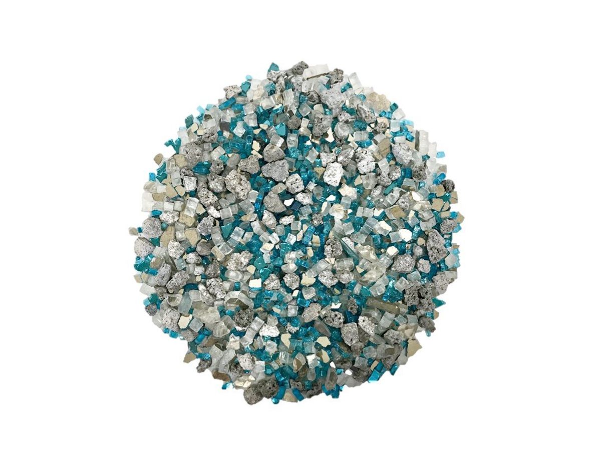 Enhance A Fire Kaleidoscope 5 Lb. Rocky Waters Luxury Mixed Fire Glass for Gas Fireplace, Electric Fireplace and Outdoor Gas Firepit