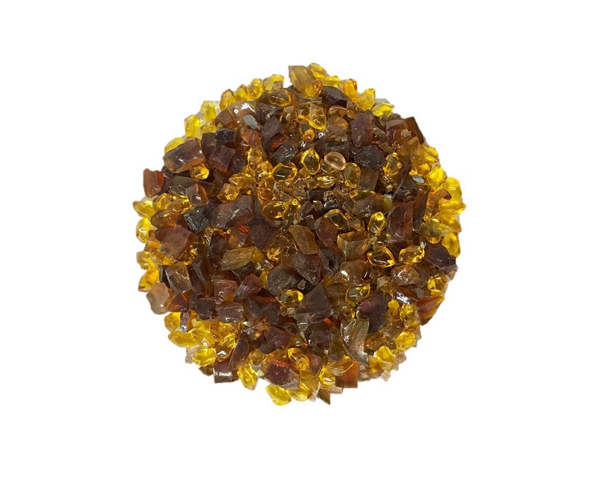 Enhance A Fire Luxury Designer 0.50-1" 5 Lb. Solar Storm Mixed Fire Glass for Gas Fireplace, Electric Fireplace and Outdoor Gas Firepit