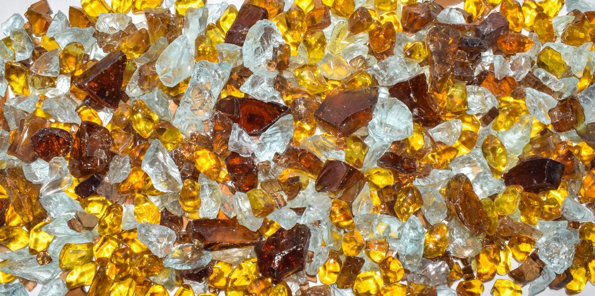 Enhance A Fire Luxury Designer 0.50-1" 5 Lb. Tropicana Mixed Fire Glass for Gas Fireplace, Electric Fireplace and Outdoor Gas Firepit