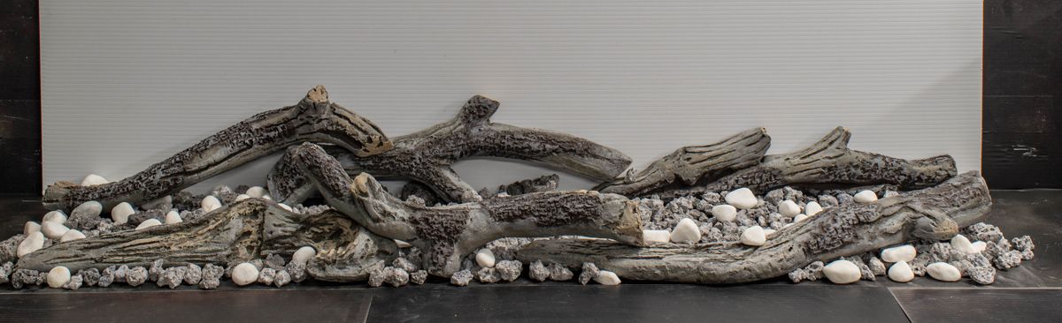 Enhance A Fire Riverbed Driftwood Log Kit 8 for Linear Fireplace