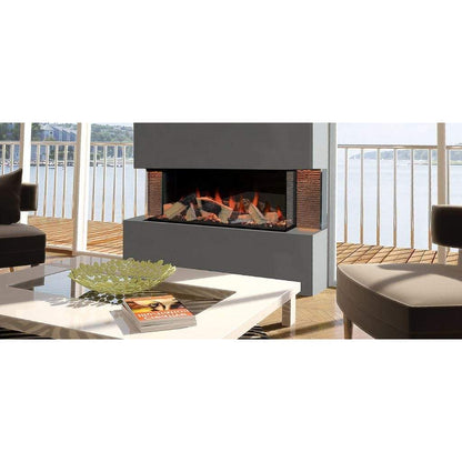 European Home 40" Kiruna 3-Sided Built-In Electric Fireplace with Halo Burner Technology