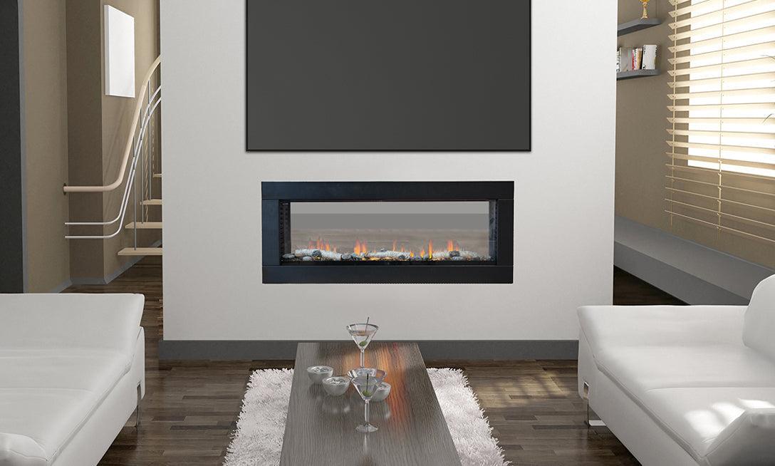 European Home Optic 50” Linear See Through Electric Fireplace
