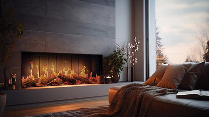 European Home TrueFlame 150 3DX 60" Linear Electric Fireplace