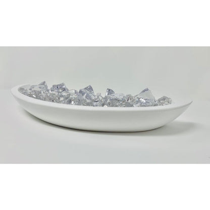 Evolution Fires 48" Miami Curve Carrara Fire Pit Electric Fireplace – White Bowl