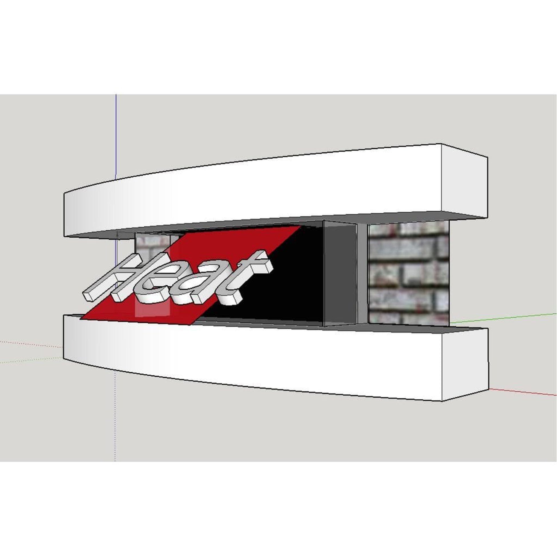 Evolution Fires 48" Miami Curve Carrara Fire Pit Electric Fireplace – White Bowl