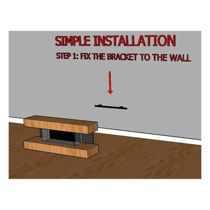 Evolution Fires 48" Vegas Petite Wall Mount Electric Fireplace - American Oak