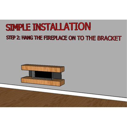 Evolution Fires 48" Vegas Petite Wall Mount Electric Fireplace - American Oak