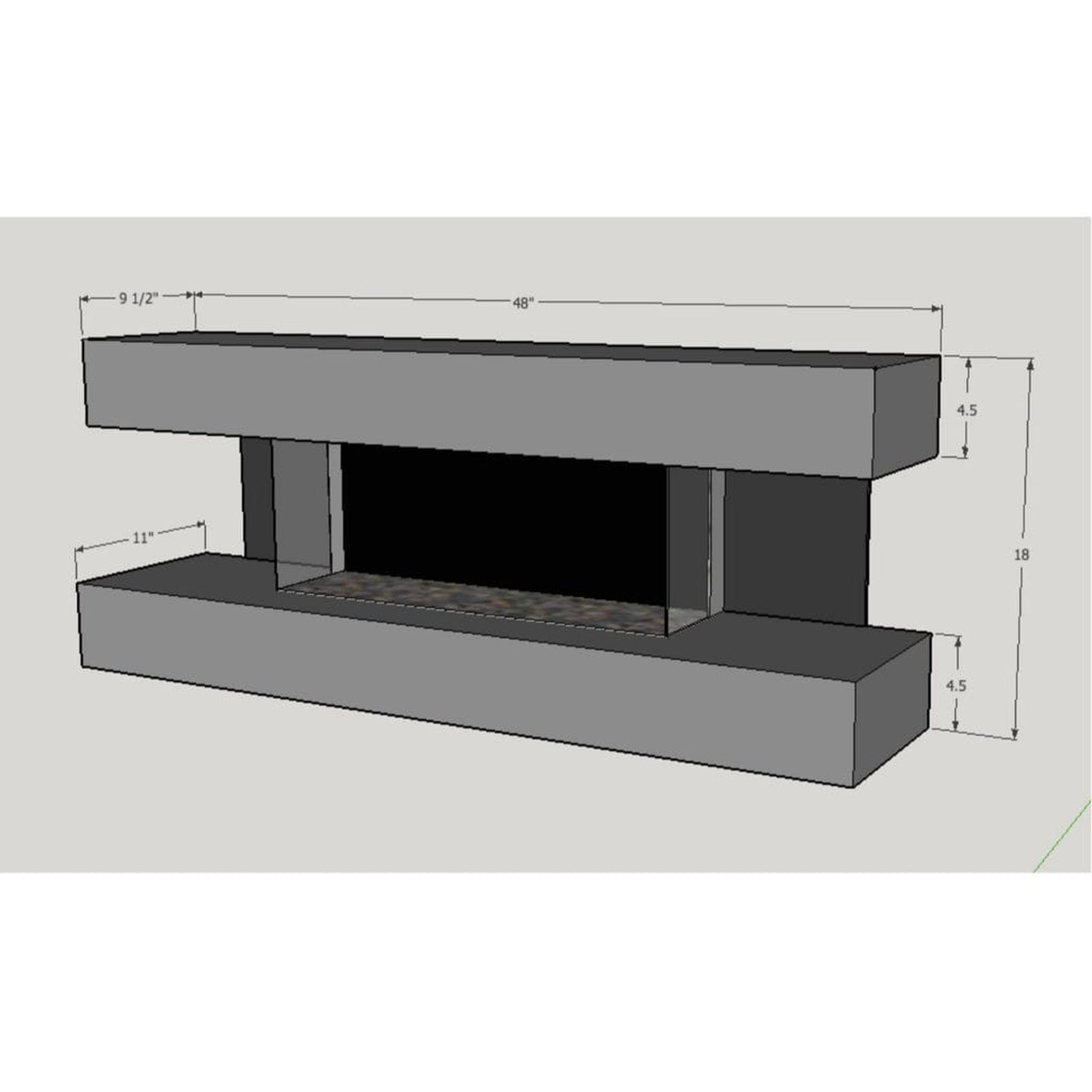 Evolution Fires 48" Vegas Petite Wall Mount Electric Fireplace - Carrara