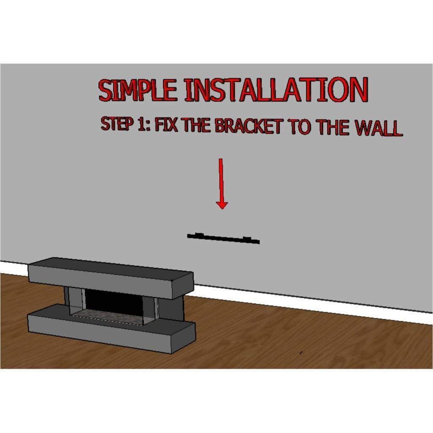 Evolution Fires 48" Vegas Petite Wall Mount Electric Fireplace - Carrara
