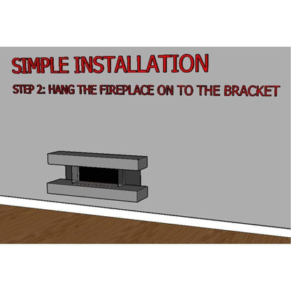 Evolution Fires 48" Vegas Petite Wall Mount Electric Fireplace - Carrara