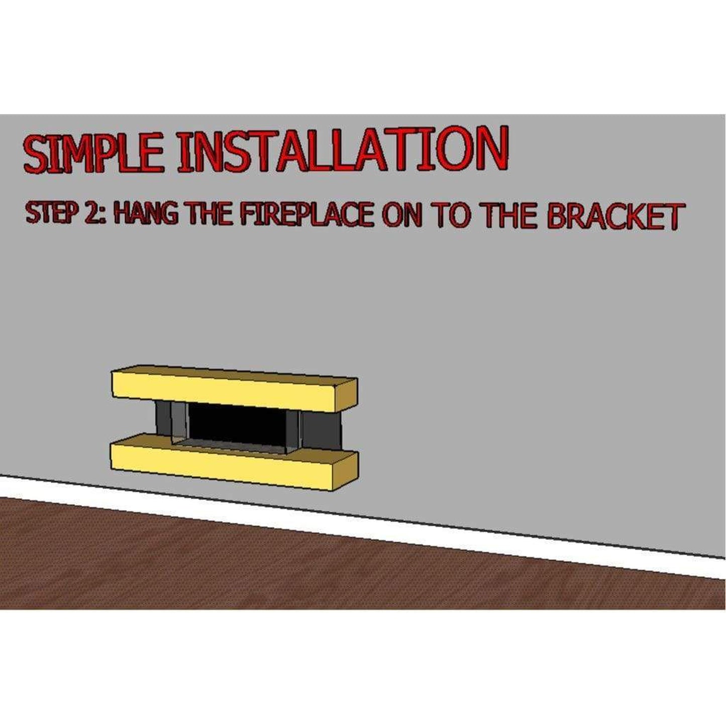 Evolution Fires 48" Vegas Petite Wall Mount Electric Fireplace - Marfil