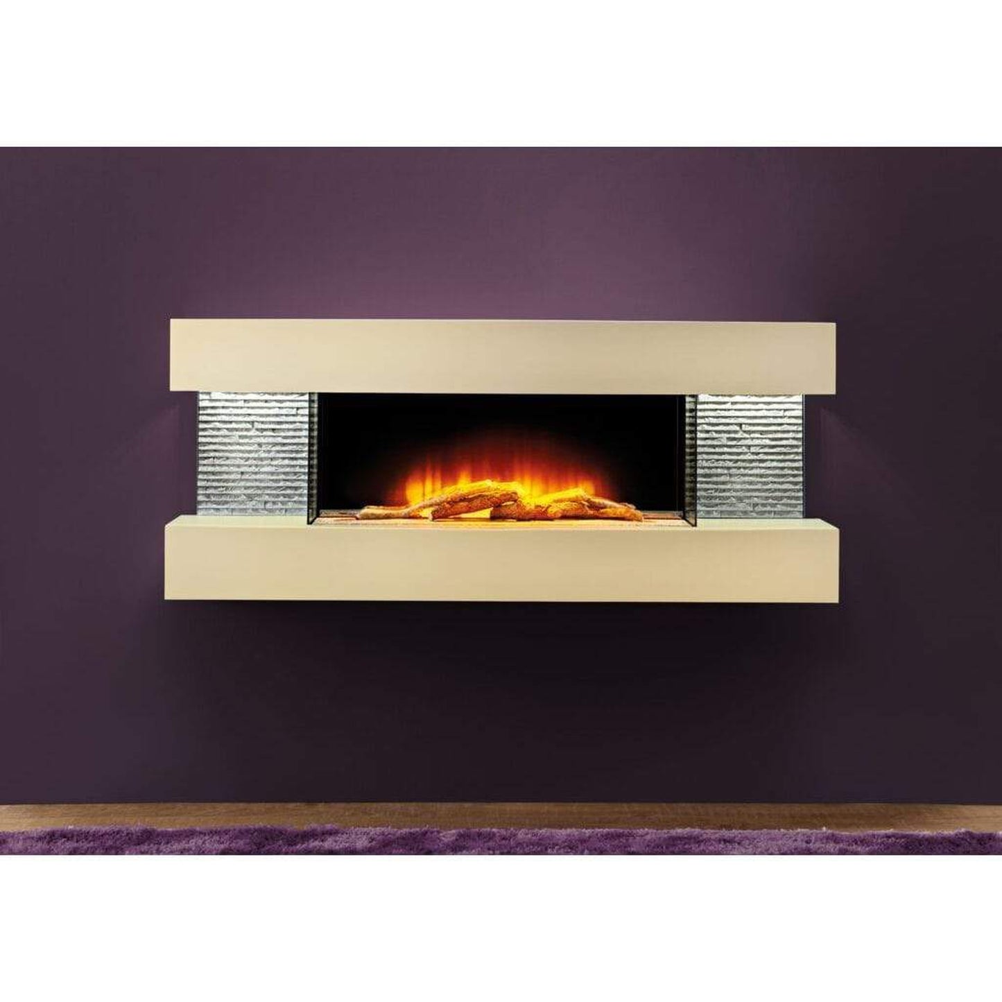 Evolution Fires 48" Vegas Petite Wall Mount Electric Fireplace - Marfil